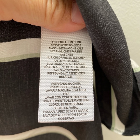 Equipment - NWT Aita Striped Satin Silk Blend Slip Dress - Picture 7 of 11